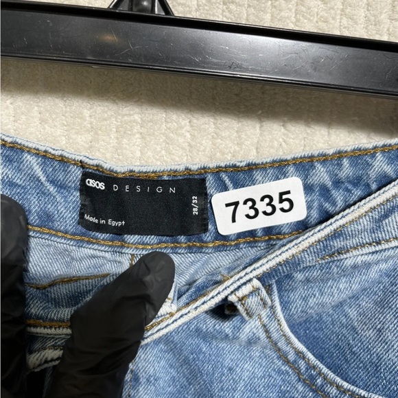 ASOS Design Rigid Tapered Jeans Blue Light Wash Size 28 - Picture 3 of 9